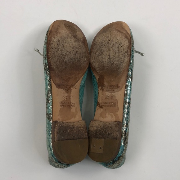 Kate Spade Sequin Bow Toe Ballet Flats - Picture 5 of 6